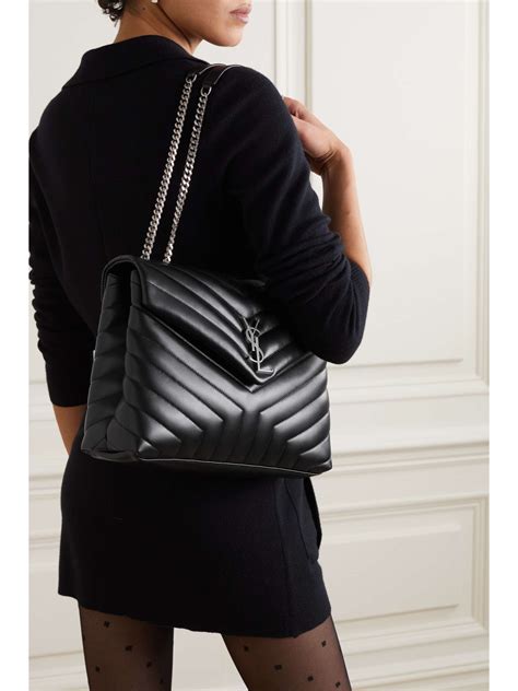 ysl loulou grün|SAINT LAURENT Loulou medium quilted leather shoulder bag.